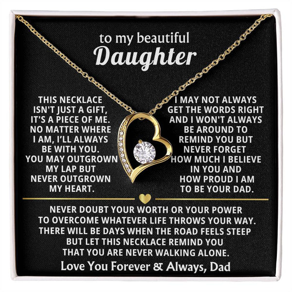 To My Beautiful Daughter - This necklace isn't just a gift, it's a piece of me