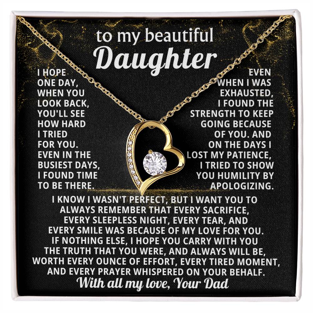 TO MY BEAUTIFUL DAUGHTER, I tried to show you humility by apologizing