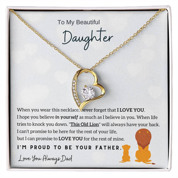 (Forever Love Necklace) To My Daughter,  I'm Proud To Be Your Father - Amz