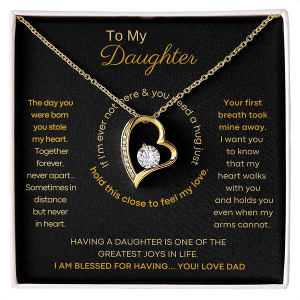 [ Few left only ] To My Daughter - Hold this necklace close to feel my love