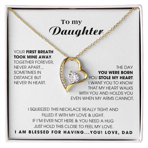 To My Daughter - Hold this necklace close to feel my love [ Forever Love ]