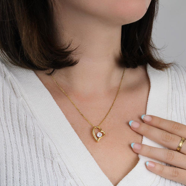 [ Few left only ]  To My Mom - Loved Mother - Forever Love Necklace