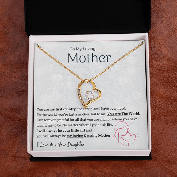 To My Loving Mother - You are my sunshine, I will always be your little girl (Only a Few Left) - Forever Love Necklace