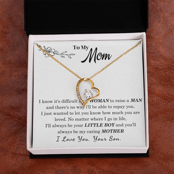 [Only a few left] To My Mom - I Love You Mother  - Forever Love Necklace