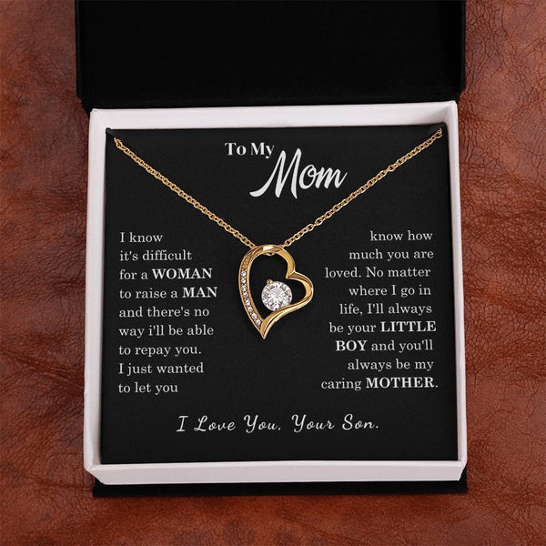 [ Few left only ]  To My Mom - Loved Mother - Forever Love Necklace