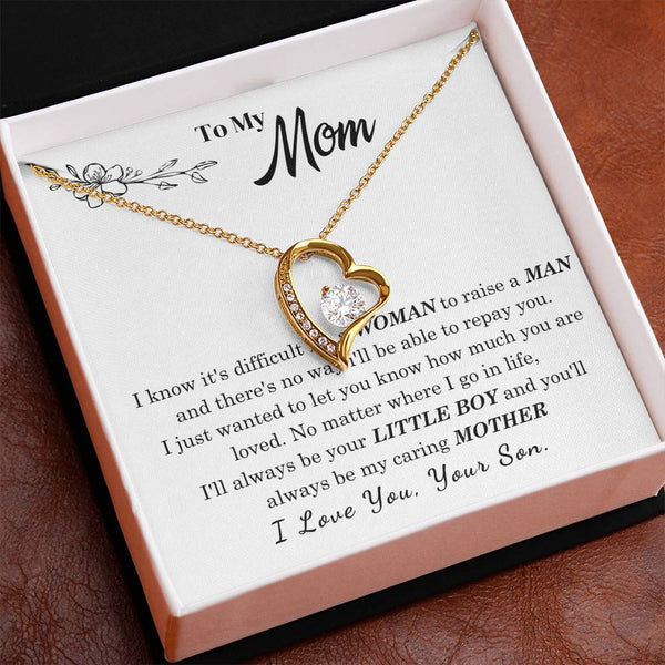 [Only a few left] To My Mom - I Love You Mother  - Forever Love Necklace