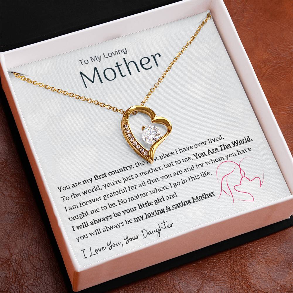 To My Loving Mother - You are my sunshine, I will always be your little girl (Only a Few Left) - Forever Love Necklace