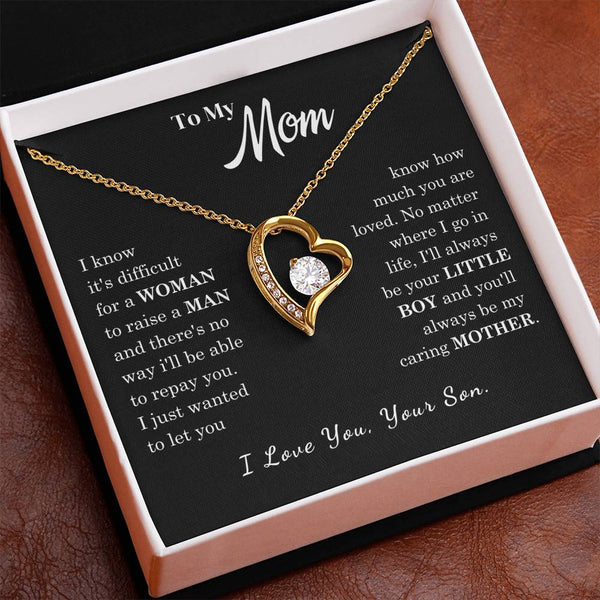 [ Few left only ]  To My Mom - Loved Mother - Forever Love Necklace