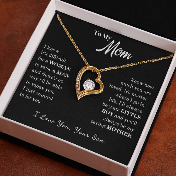 [ Few left only ]  To My Mom - Loved Mother - Forever Love Necklace