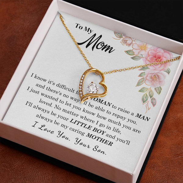 [Only a few left] To My Loving Mother - I love you  (Forever Love Necklace)
