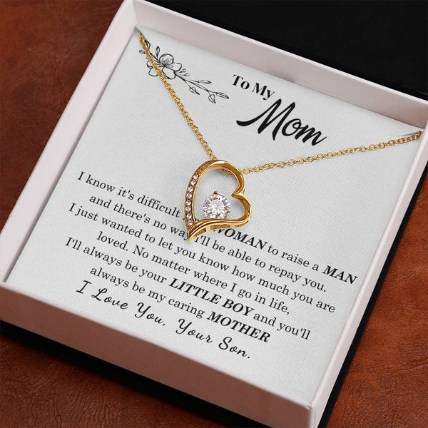 [Only a few left] To My Mom - I Love You Mother  - Forever Love Necklace