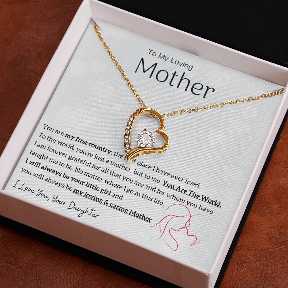 To My Loving Mother - You are my sunshine, I will always be your little girl (Only a Few Left) - Forever Love Necklace