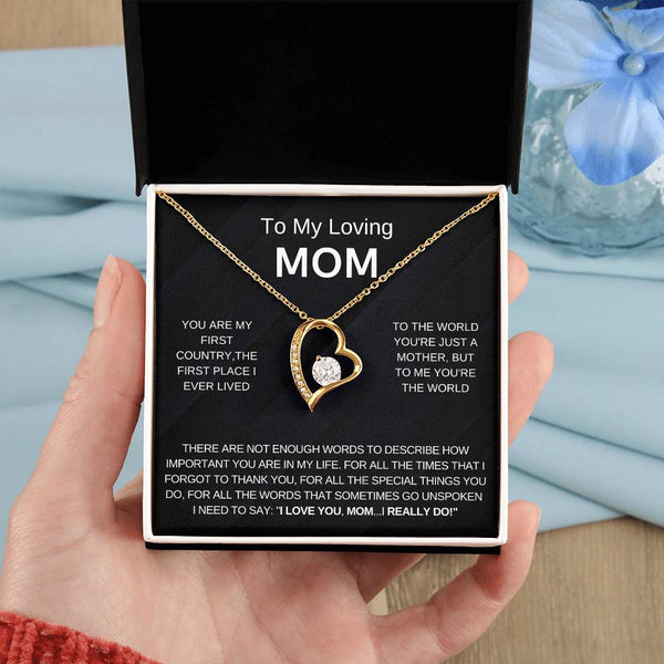 To My Loving Mom, I Love You (Forever Love Necklace)