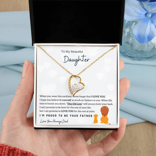 (Forever Love Necklace) To My Daughter,  I'm Proud To Be Your Father - Amz
