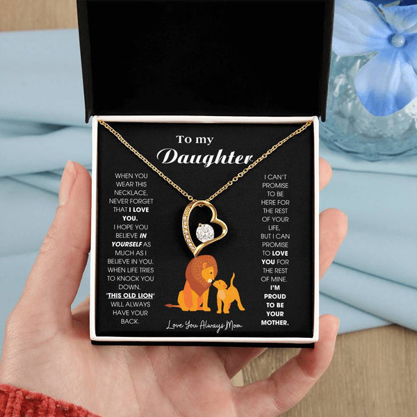 [ Few left only ] To My Daughter - When you wear this necklace, never forget that I LOVE YOU [ Gift From Mom ] [ Forever Love ]