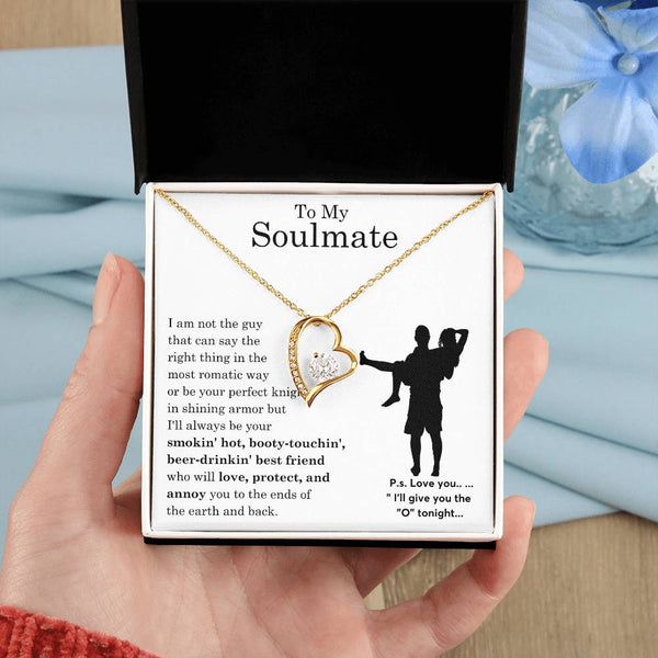 To My Beautiful Soulmate ,  Gift For Soulmate , Gift For Wife,  Forever Love Necklace, Top Gift for Women, Funny quote