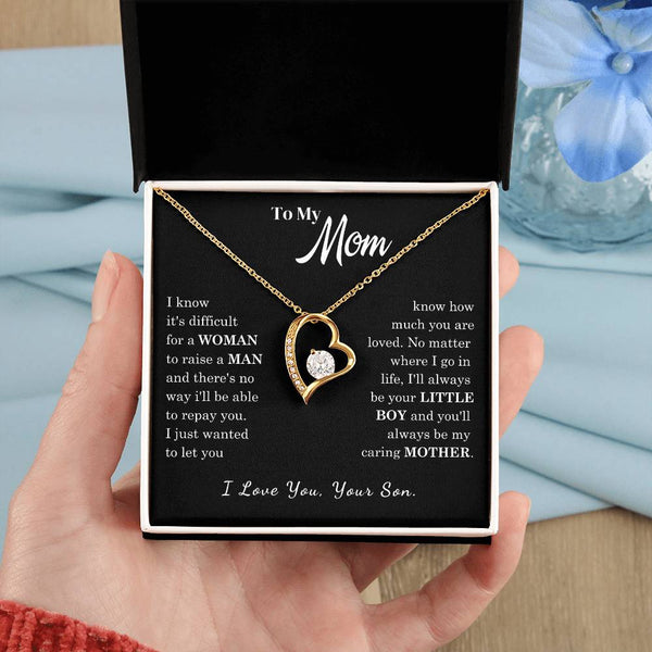 [ Few left only ]  To My Mom - Loved Mother - Forever Love Necklace
