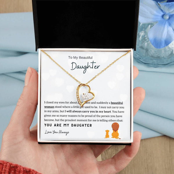 Gift From Dad , Daughter Necklace Gift from Dad, Daughter Necklace, 14k White Gold , Top Gift for Daughter
