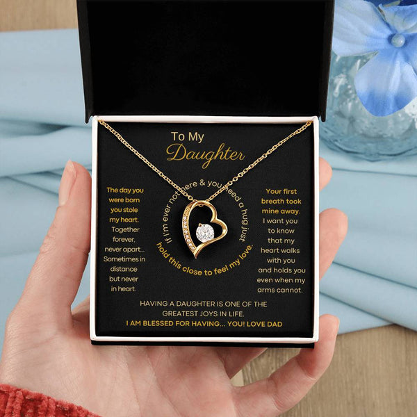 [ Few left only ] To My Daughter - Hold this necklace close to feel my love