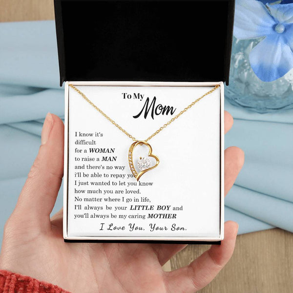 [ Few left only ]  To My Mom - I Love You Mother - Forever Love Necklace