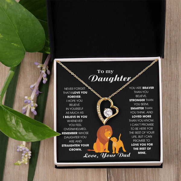 [ Forever love necklace ] To My Daughter, Never Forget That I Love You Forever