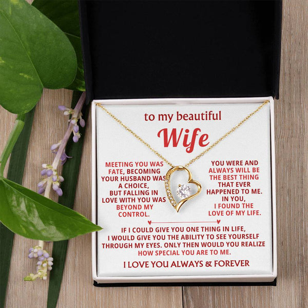 To My Beautiful Wife - I found the love of my life [ Forever love necklace ]
