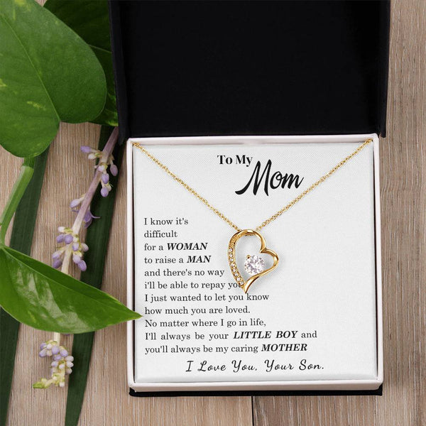 [ Few left only ]  To My Mom - I Love You Mother - Forever Love Necklace