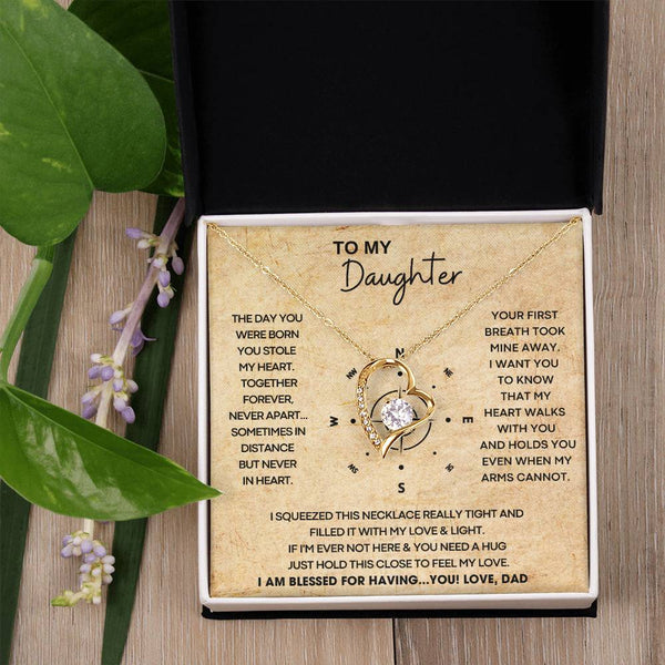 [ Forever Love ] To My Daughter - Hold this necklace close to feel my love