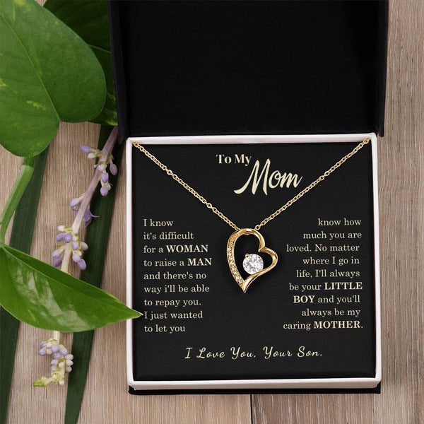 [Almost Sold Out] To My Mom - I Love You Mother  - Forever Love Necklace