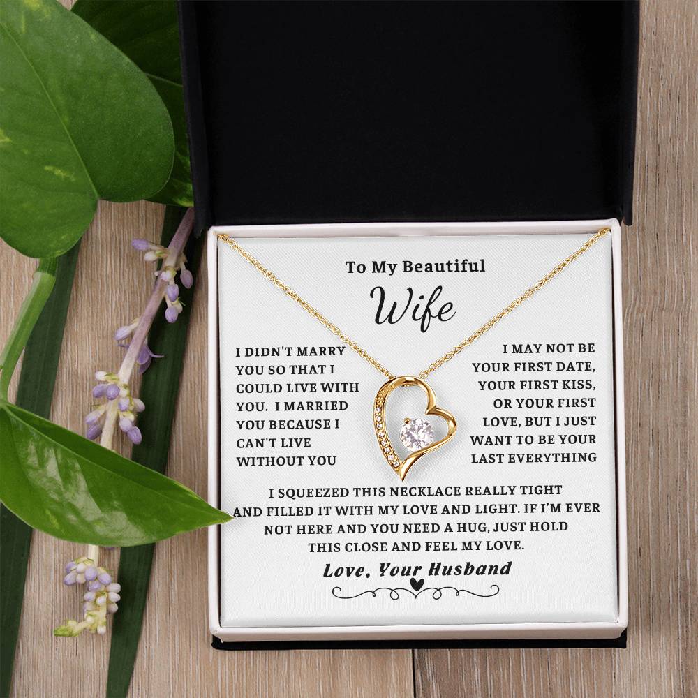 To My Wife , Forever love necklace , Gift For Wife, Wife Birthday Gift, Anniversary Gift For Wife, Wife Necklace