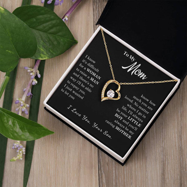 [ Few left only ]  To My Mom - Loved Mother - Forever Love Necklace