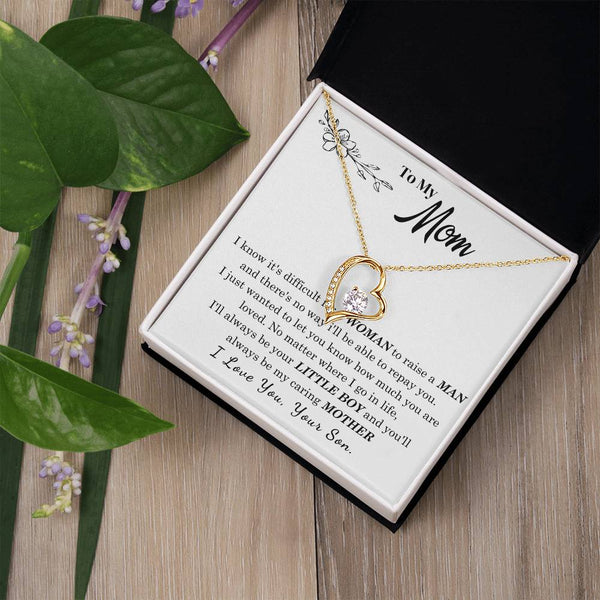 [Only a few left] To My Mom - I Love You Mother  - Forever Love Necklace