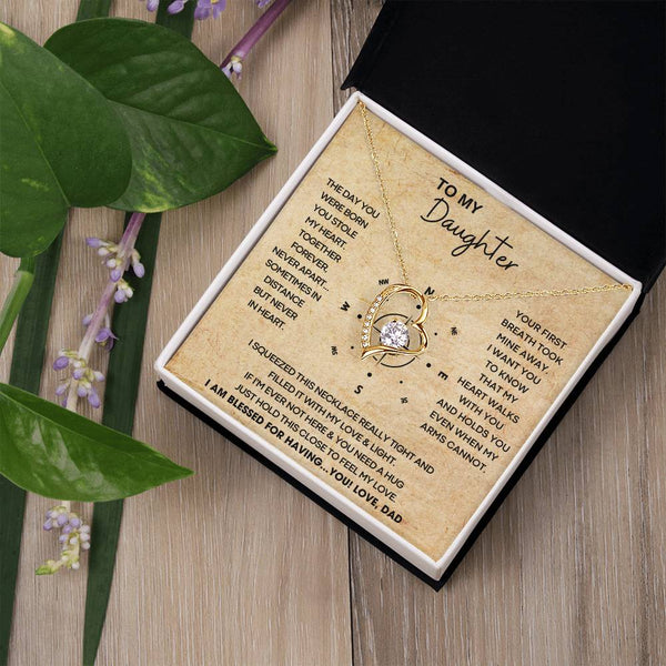 [ Forever Love ] To My Daughter - Hold this necklace close to feel my love