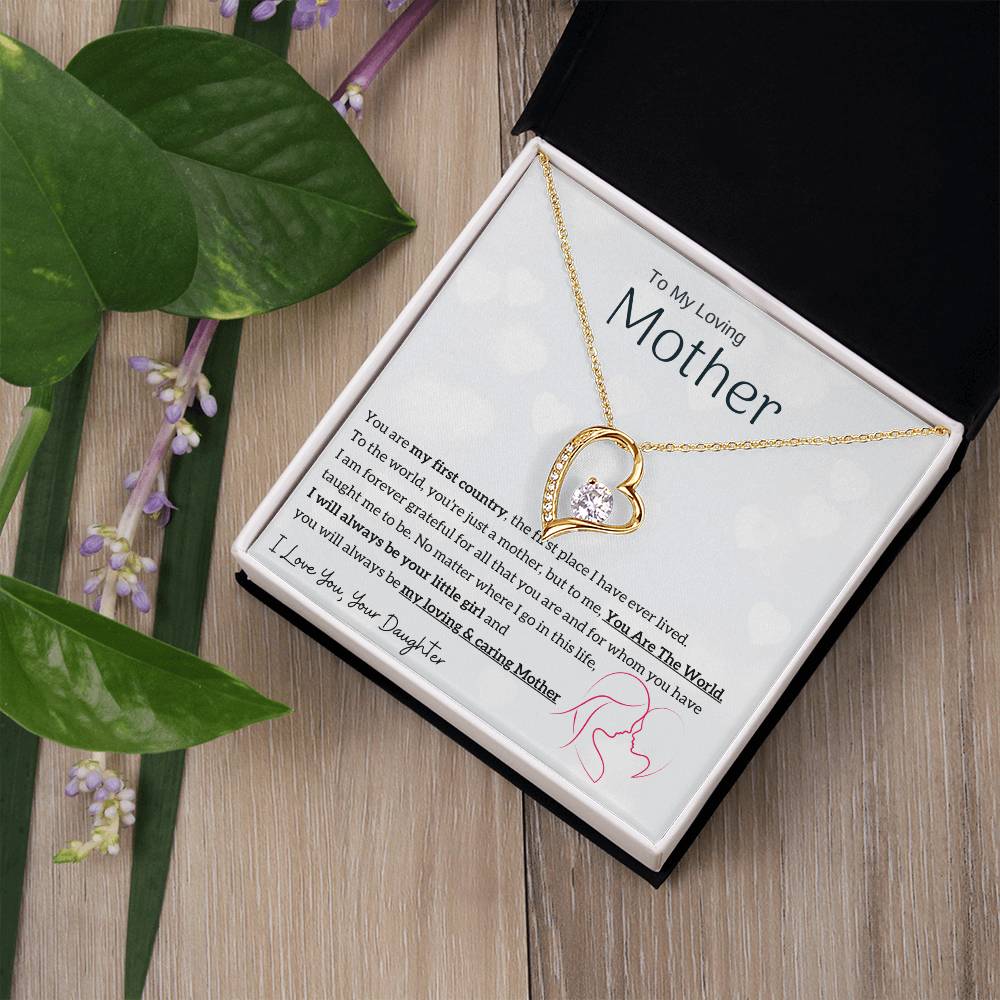 To My Loving Mother - You are my sunshine, I will always be your little girl (Only a Few Left) - Forever Love Necklace