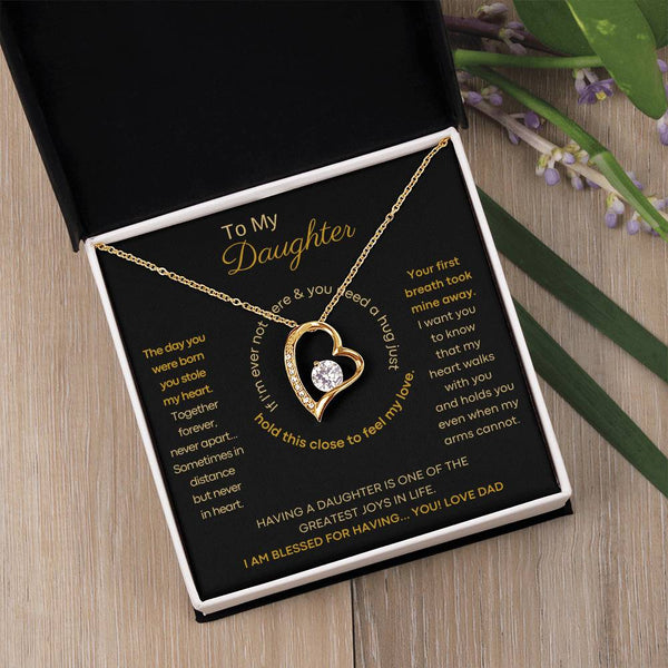[ Few left only ] To My Daughter - Hold this necklace close to feel my love