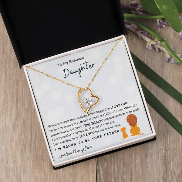 (Forever Love Necklace) To My Daughter,  I'm Proud To Be Your Father - Amz