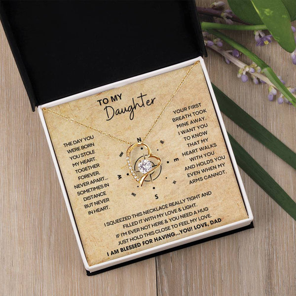 [ Forever Love ] To My Daughter - Hold this necklace close to feel my love