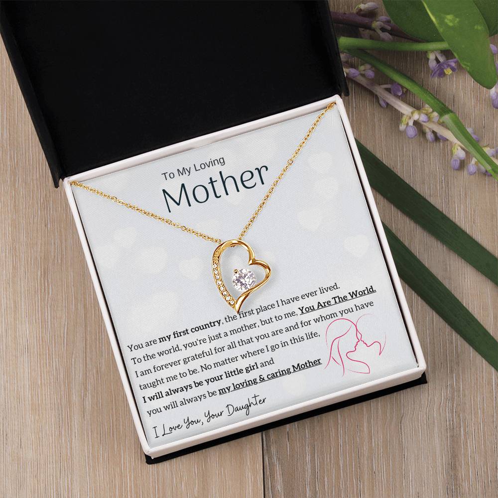 To My Loving Mother - You are my sunshine, I will always be your little girl (Only a Few Left) - Forever Love Necklace