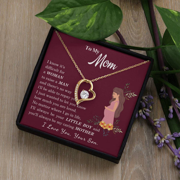 [ Few left only ] To My Loving Mother - I love you, your son - Forever Love Necklace