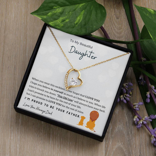 (Forever Love Necklace) To My Daughter,  I'm Proud To Be Your Father - Amz