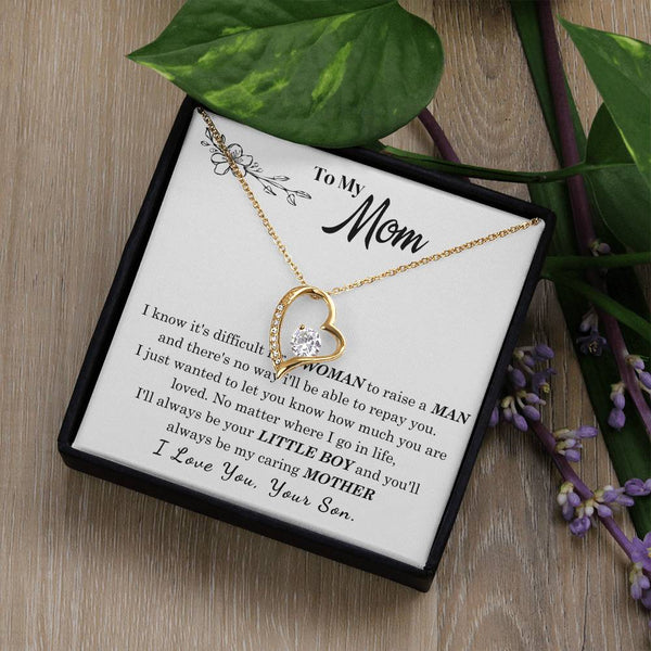 [Only a few left] To My Mom - I Love You Mother  - Forever Love Necklace