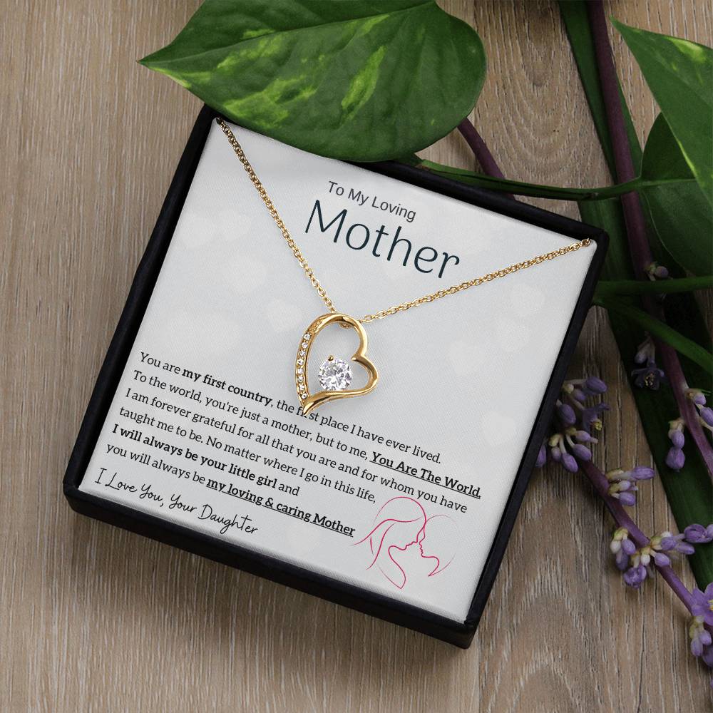 To My Loving Mother - You are my sunshine, I will always be your little girl (Only a Few Left) - Forever Love Necklace