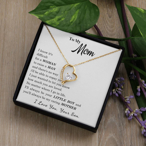 [ Few left only ]  To My Mom - I Love You Mother - Forever Love Necklace