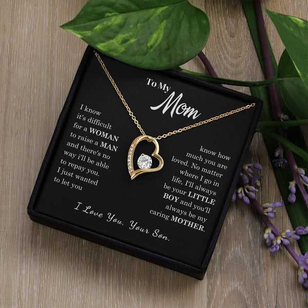 [ Few left only ]  To My Mom - Loved Mother - Forever Love Necklace