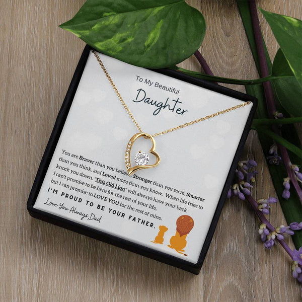 To My Beautiful Daughter, You Are Loved More Than You Know (Forever Love Necklace)