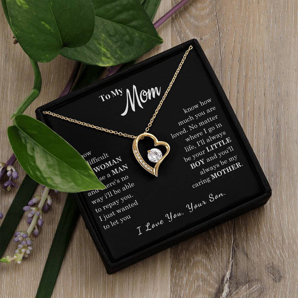[ Few left only ]  To My Mom - Loved Mother - Forever Love Necklace