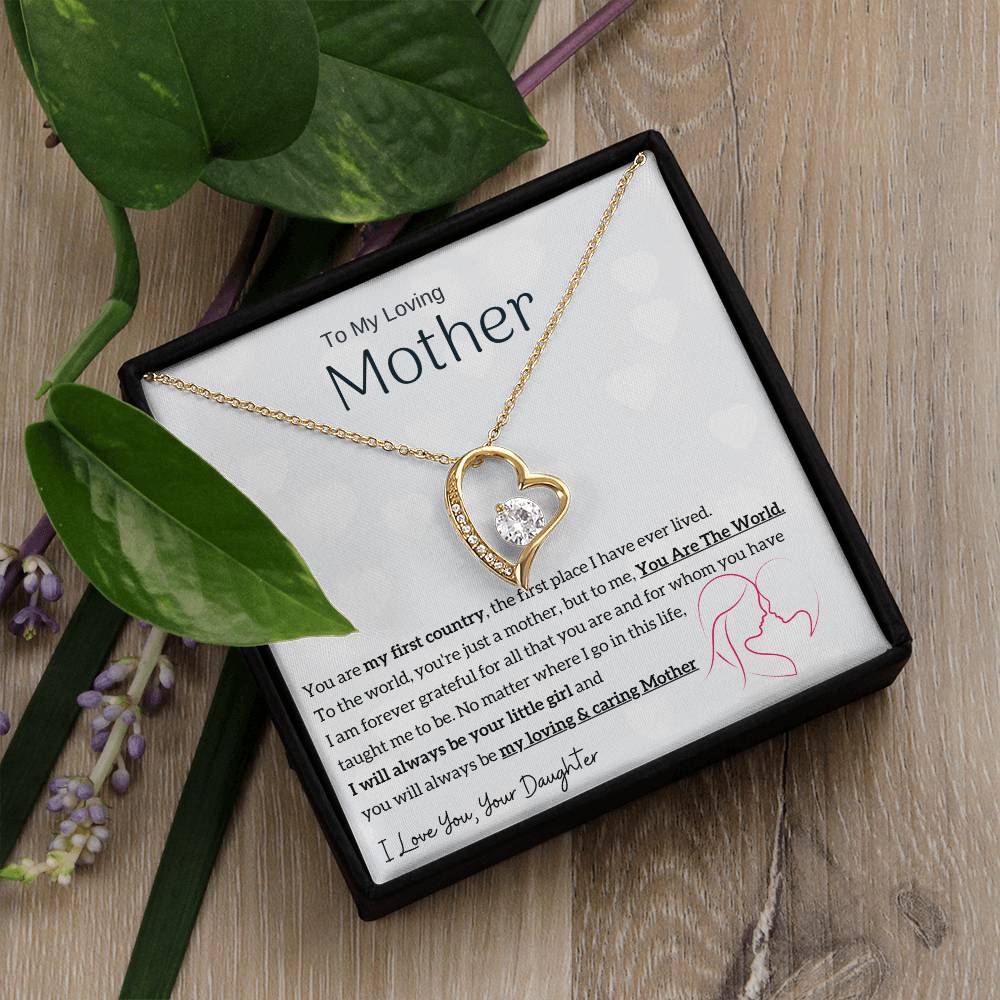 To My Loving Mother - You are my sunshine, I will always be your little girl (Only a Few Left) - Forever Love Necklace