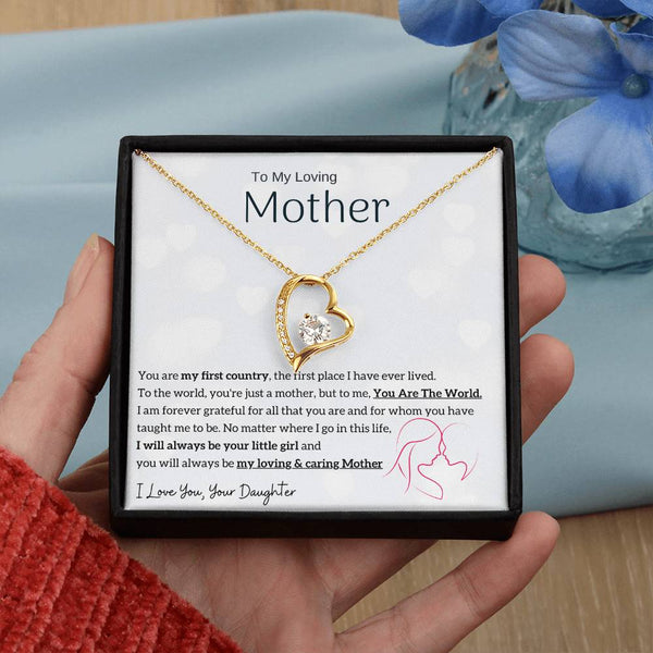 To My Loving Mother - You are my sunshine, I will always be your little girl (Only a Few Left) - Forever Love Necklace