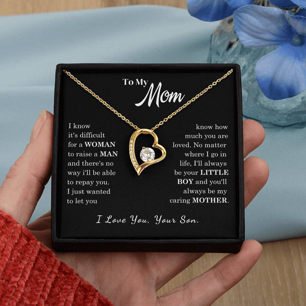 [ Few left only ]  To My Mom - Loved Mother - Forever Love Necklace