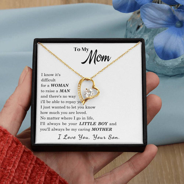 [ Few left only ]  To My Mom - I Love You Mother - Forever Love Necklace